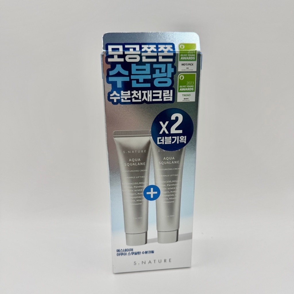 現貨【AUFACE】S.NATURE AQUA SQUALANE 保濕乳霜 60ml|角鯊烷修護緊緻|玻尿酸8重補水:圖片 2